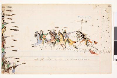 Al massacro di Sand Creek, 1874-75 da Howling Wolf