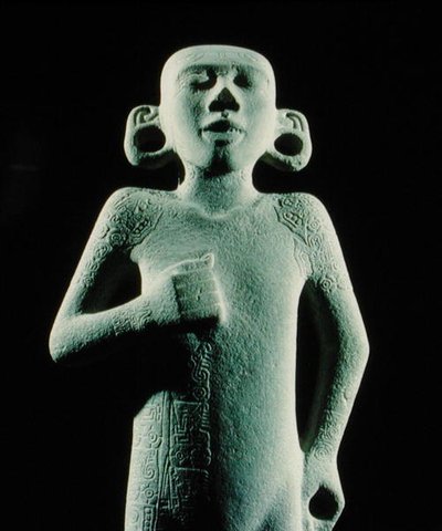 Il giovane uomo di Tamuin, tardo periodo post-classico (1300-1521) (dettaglio) da Huaxtec Huaxtec