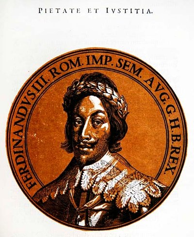 Ritratto medaglione di Ferdinando III, Sacro Romano Imperatore da Hubert (after) Goltzius