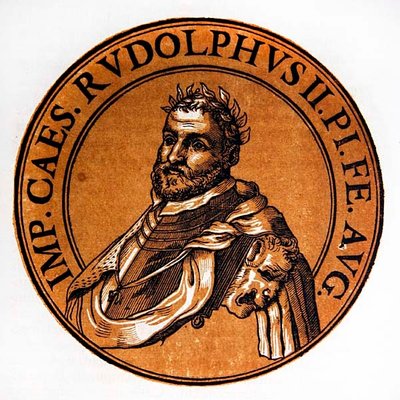 Ritratto medaglione di Rodolfo II, Sacro Romano Imperatore da Hubert (after) Goltzius