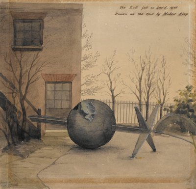 Palla del tempo caduta nel cortile del Royal Observatory, Greenwich, dicembre 1855 da Hubert Airy