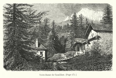 Illustrazione per Les Deux Robinsons de la Grande-Chartreuse (incisione) da Hubert Clerget