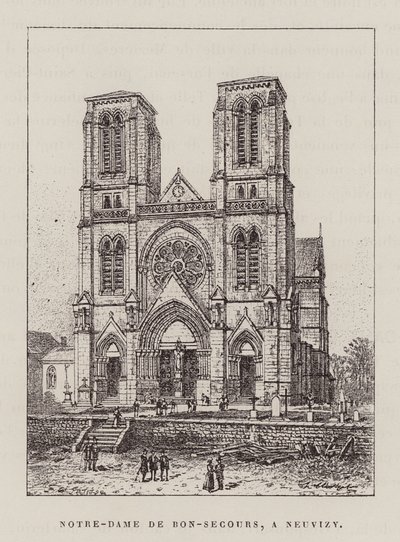 Notre-Dame De Bon-Secours, A Neuvizy (incisione) da Hubert Clerget