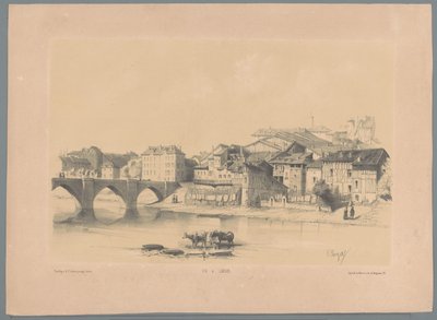 Vista di Limoges sulla Vienne da Hubert Clerget