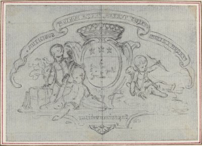 Stemma con Tre Putti da Hubert Francois Gravelot