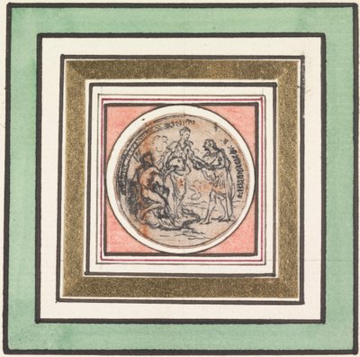 Progetto per una medaglia: Federico e Augusta, Principe e Principessa del Galles da Hubert Francois Gravelot