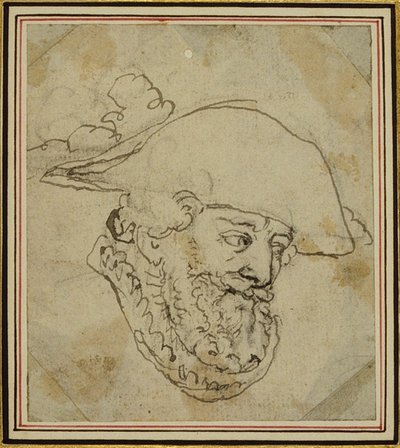 Testa di un uomo da Hubert Francois Gravelot