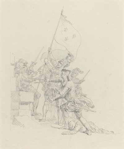 Il monte: il a déjà de ses mains triomphantes... da Hubert Francois Gravelot