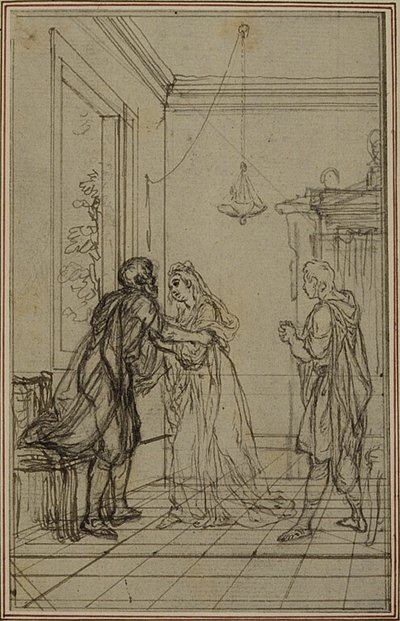 Studio per "La Pharsale" di Lucain, Canto II da Hubert Francois Gravelot