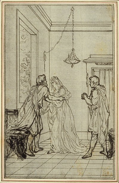 Studio per "La Pharsale" di Lucain, Canto II da Hubert Francois Gravelot