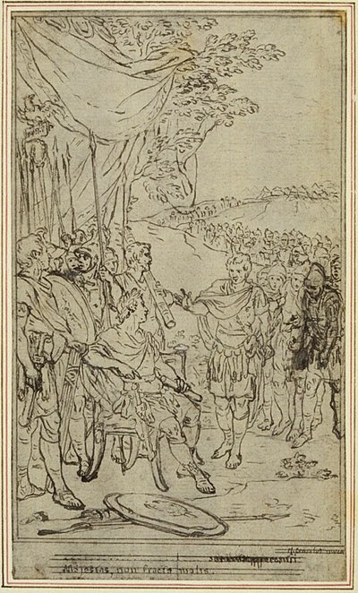 Studio per "La Pharsale" di Lucain, Canto IV da Hubert Francois Gravelot