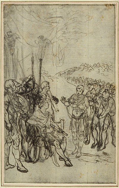Studio per "La Pharsale" di Lucain, Canto IV da Hubert Francois Gravelot