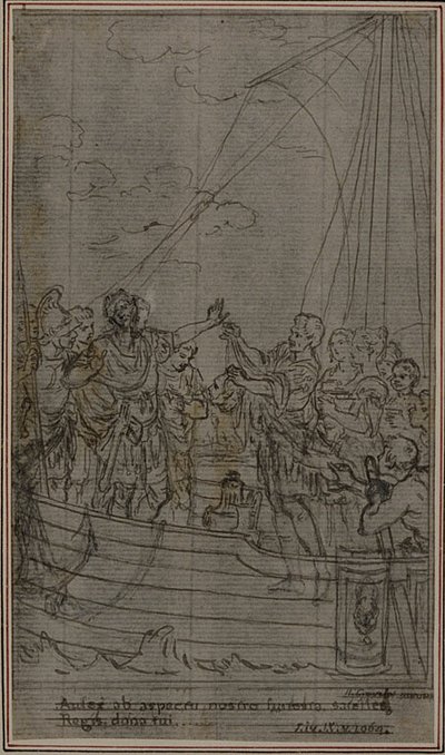 Studio per "La Pharsale" di Lucain, Canto IX da Hubert Francois Gravelot