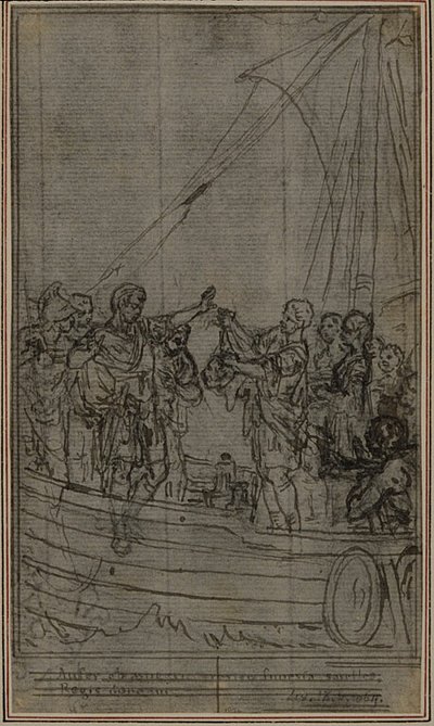 Studio per "La Pharsale" di Lucain, Canto IX da Hubert Francois Gravelot