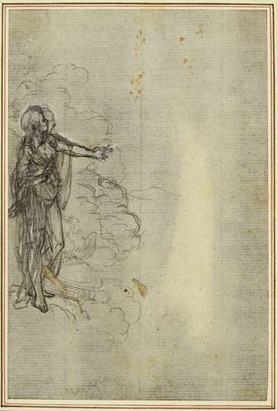 Studio per "La Pharsale" di Lucain, Canto I, Figura femminile in piedi da Hubert Francois Gravelot