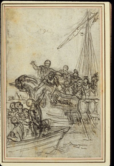 Studio per "La Pharsale" di Lucain, Canto VIII da Hubert Francois Gravelot
