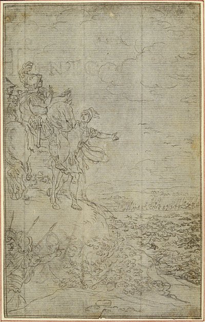 Studio per "La Pharsale" di Lucain, Canto VII da Hubert Francois Gravelot