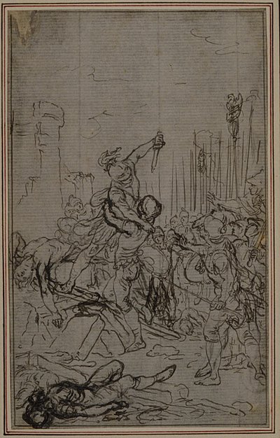 Studio per "La Pharsale" di Lucain, Canto VI da Hubert Francois Gravelot