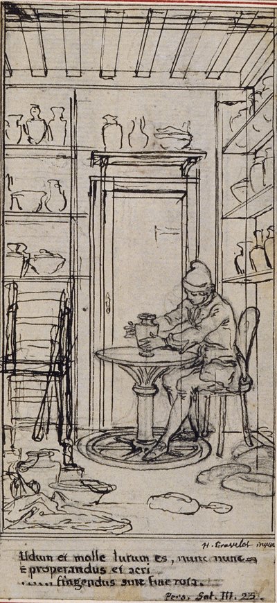 Studio per vignetta-frontespizio in "Principes Generaux pour Servir à l