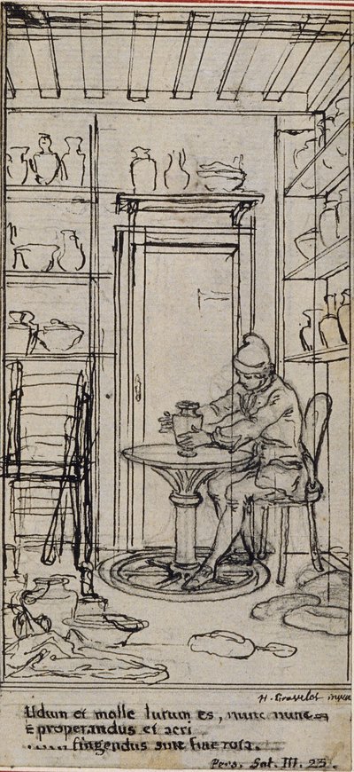 Studio per vignetta-frontespizio in "Principes Generaux pour Servir à l