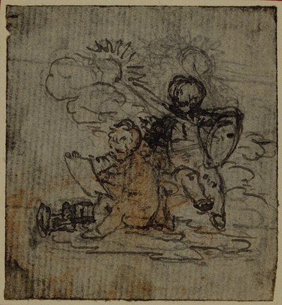 Studio per la vignetta-frontespizio di Tacito "Tiberio, o i primi sei libri degli Annali", Vol. 1 da Hubert Francois Gravelot