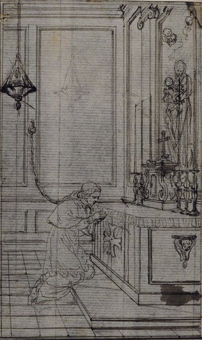 Studio per la vignetta della "Vie du Venerable don Juan de Palafox" dell