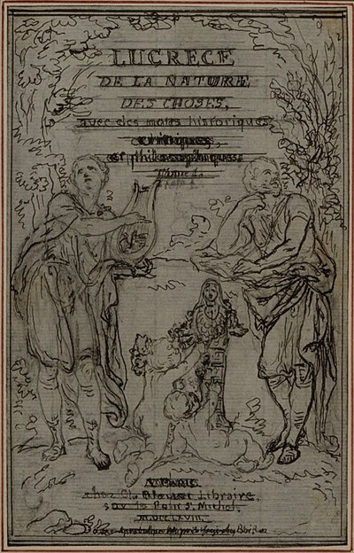 Studio per la vignetta-frontespizio del "De la Nature des Choses" di Lucrezio, Libro I da Hubert Francois Gravelot