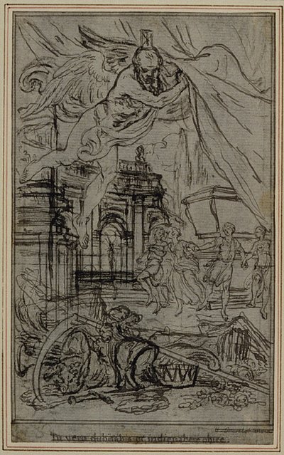 Studio per la vignetta-frontespizio del "De la Nature des Choses" di Lucrezio, Libro III da Hubert Francois Gravelot