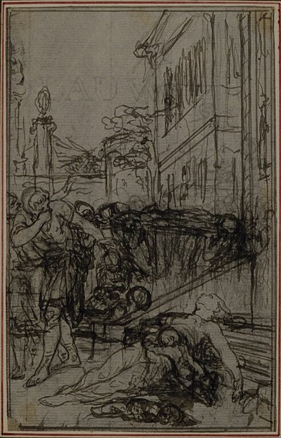 Studio per la Vignetta del "De la Nature des Choses" di Lucrezio, Vol. II, Libro VI da Hubert Francois Gravelot