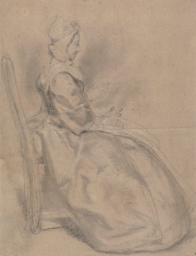 Studio di una signora seduta da Hubert Francois Gravelot