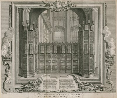 Il monumento di Re Edoardo IV da Hubert Francois Gravelot