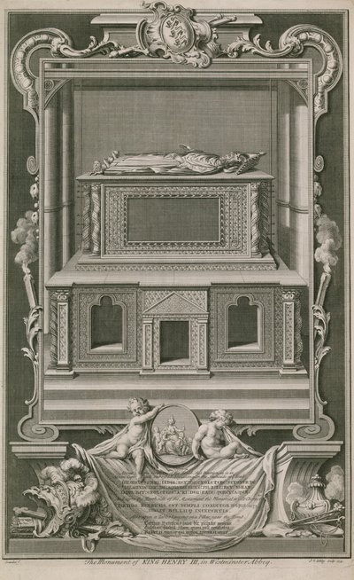 Il monumento di Re Enrico III da Hubert Francois Gravelot