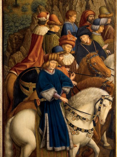 (dettaglio) I Giudici Giusti, pannello inferiore sinistro del Polittico di Gand da Hubert & Jan van (1390 1441) (after) Eyck