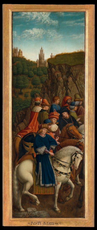 I Giudici Giusti, pannello inferiore sinistro del Polittico di Gand da Hubert & Jan van (1390 1441) (after) Eyck