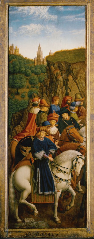 I giudici giusti, pannello inferiore sinistro del Polittico di Gand da Hubert & Jan van (1390 1441) (after) Eyck