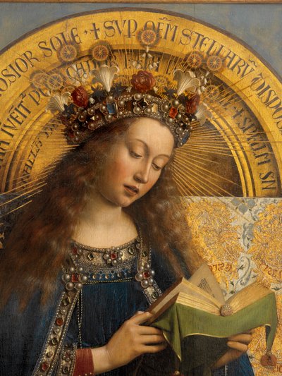 Dettaglio della Vergine Maria, dalla Pala di Gand da Hubert & Jan van (1390 1441) Eyck