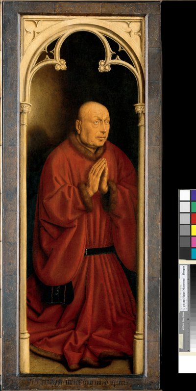 Ritratto di Joost Vijdt, pannello esterno del Polittico di Gand da Hubert & Jan van (1390 1441) Eyck