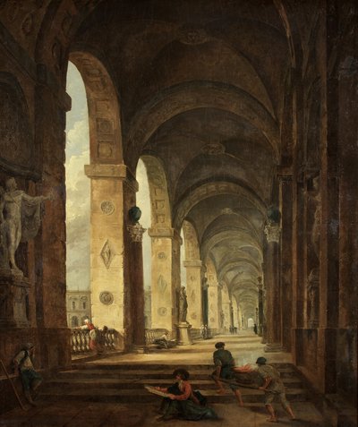 Un Capriccio di Architettura Romana, c.1775 da Hubert Robert