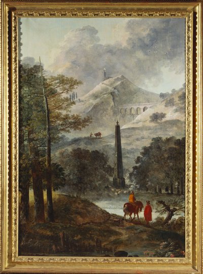 Paesaggio Montuoso con un Obelisco da Hubert Robert