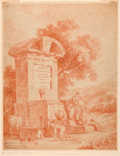 Una fontana romana (controprova) da Hubert Robert