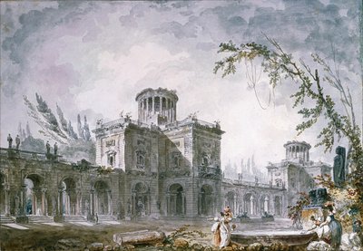 Fantasia architettonica, 1760 da Hubert Robert