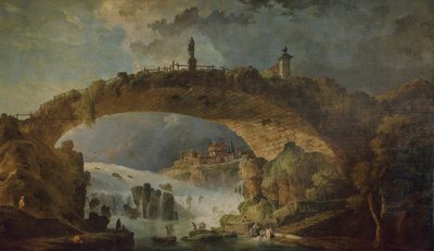 Ponte sulle cascate da Hubert Robert