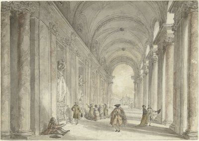 Colonnato del Casino della Villa Albani, a Roma da Hubert Robert