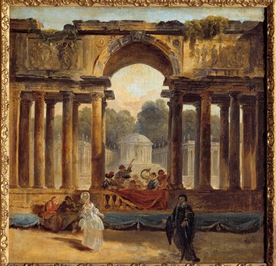 Danza e concerto in un parco da Hubert Robert
