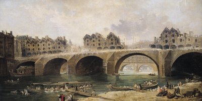 Demolizione delle Case sul Ponte di Notre-Dame, c.1786 da Hubert Robert