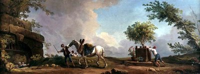 Giardinieri che trasportano un albero di arancio da Hubert Robert