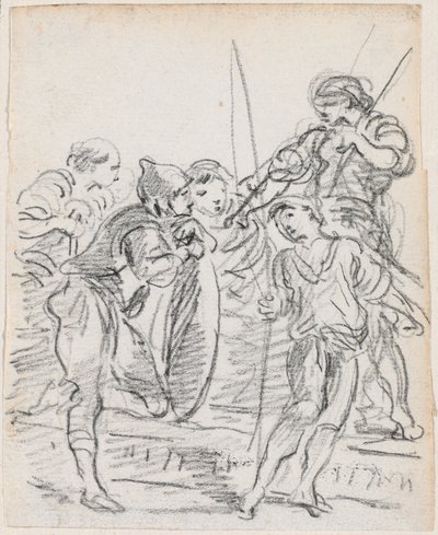 Gruppo di Figure Maschili che Conversano da Hubert Robert