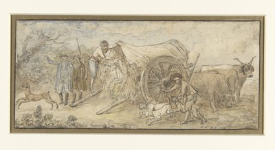 Carro coperto nella Campagna da Hubert Robert