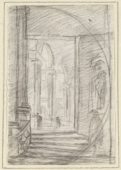 Interno di un palazzo romano da Hubert Robert