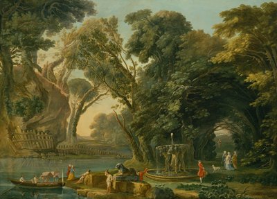 Capriccio italiano con uno sbarco da Hubert Robert